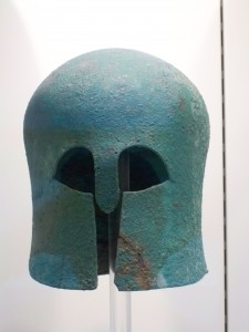 Casque de guerrier (musée d'Olympie)